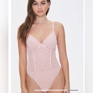 Forever 21 Mesh Leopard Bodysuit